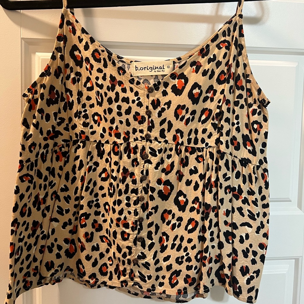 Boutique cheetah print tank top